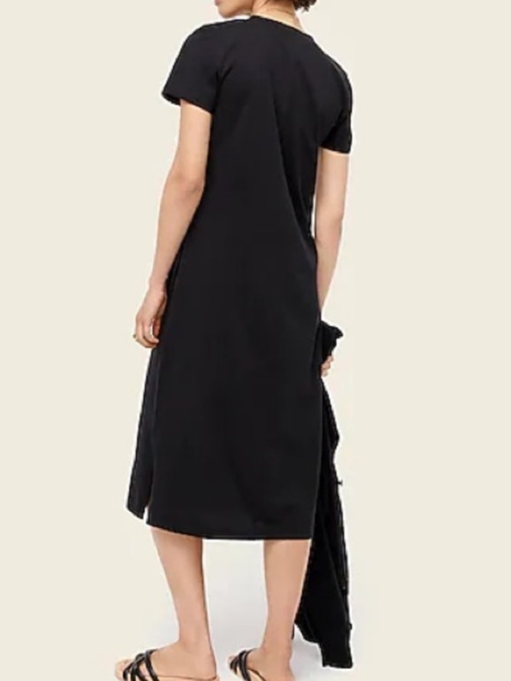 J.Crew Midi T-shirt dress in black size - Picture 3 of 8